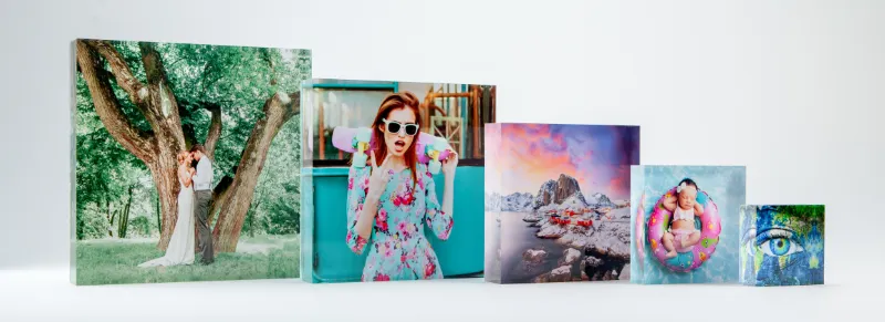 Prehľad všetkých veľkostí akrylových blokov