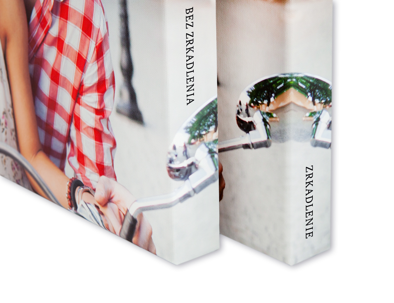 Ukážka zrkadlenia a bez zrkadlenia